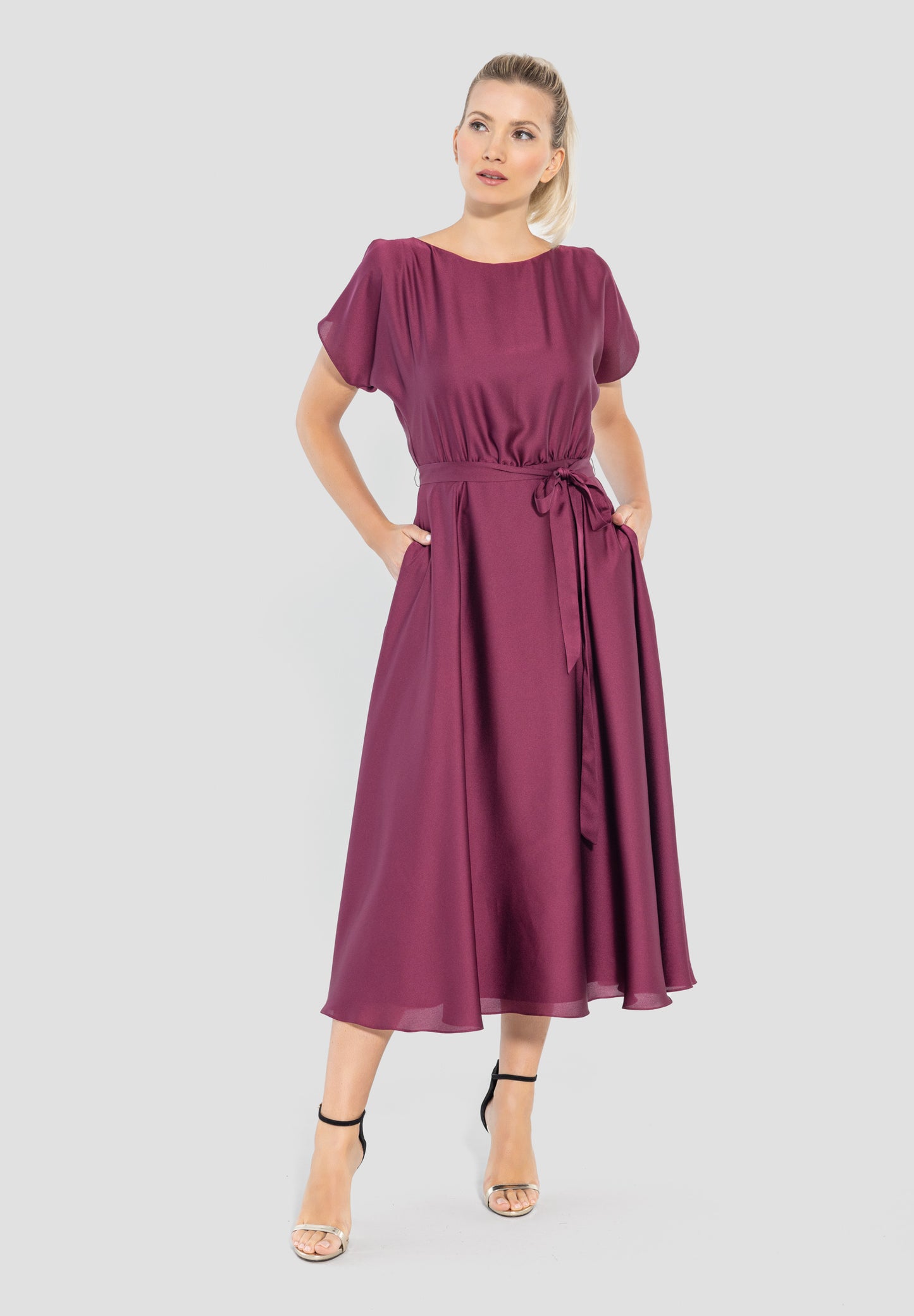 Cocktailkleid aus Satinchiffon