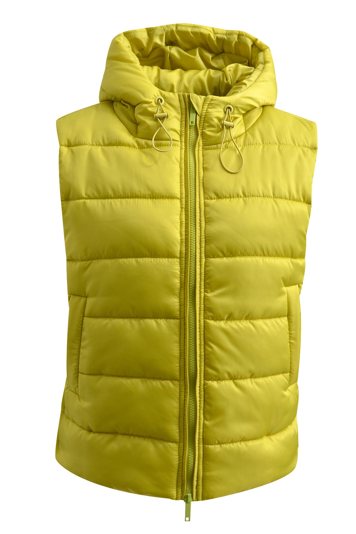 Puffervest with hood and welt pockets