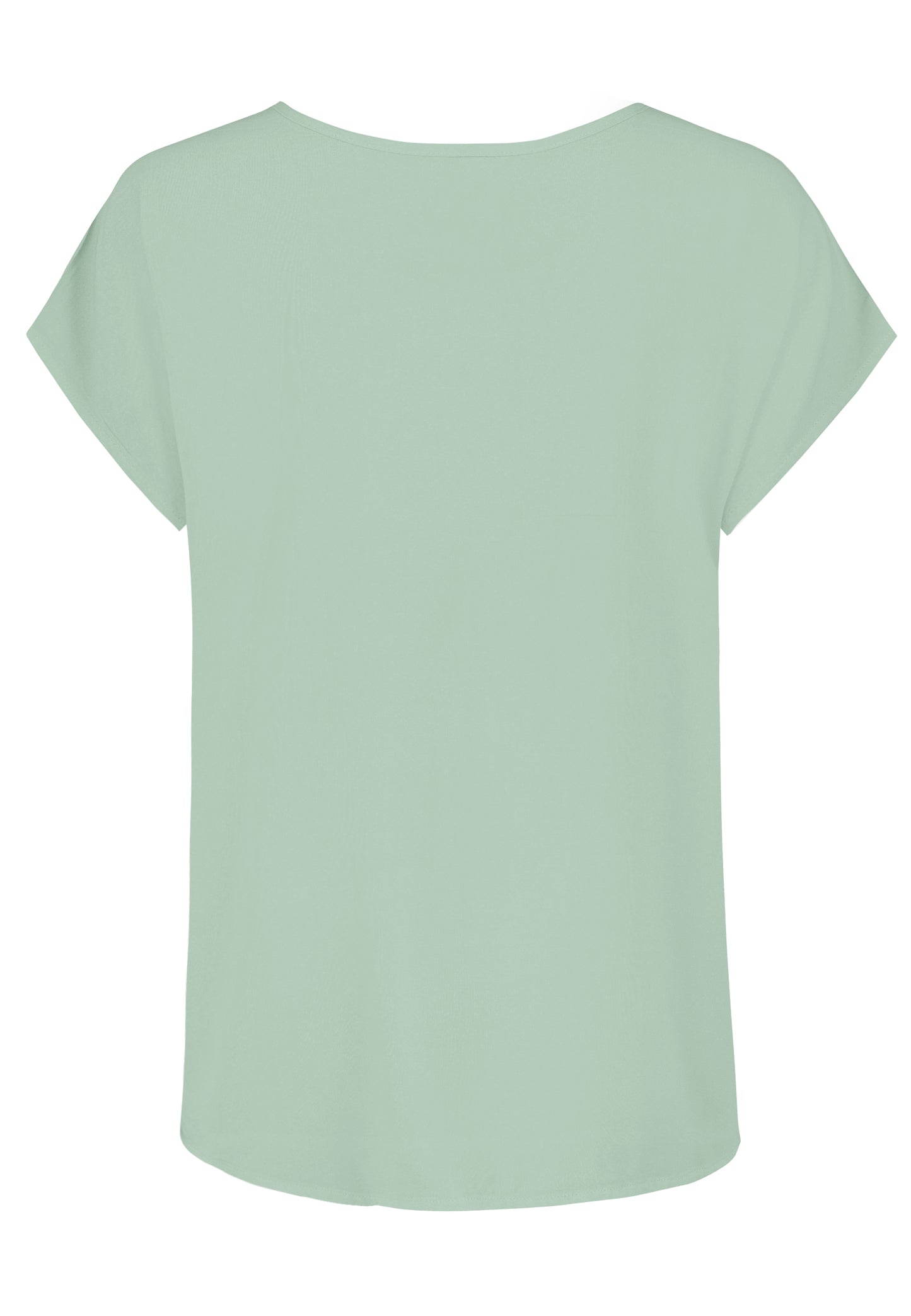 DOB Bluse, Rundhals mit Piping, übe, Jadeite green