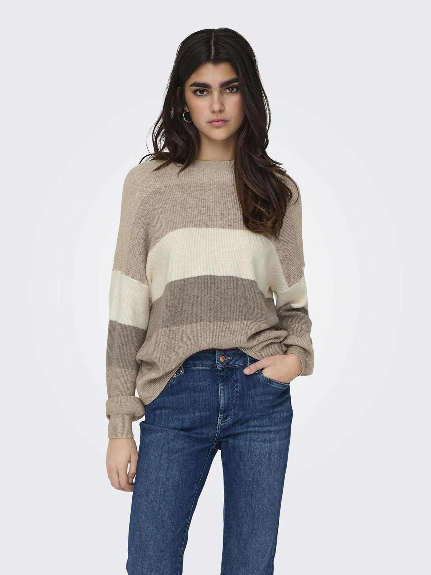 ONLATIA L/S STRIPE PULLOVER KNT NOOS