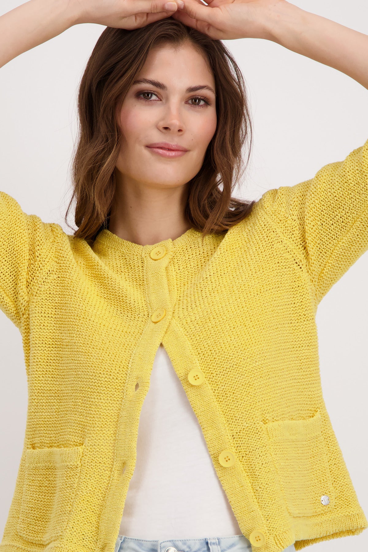 Strickjacke, dry lemon