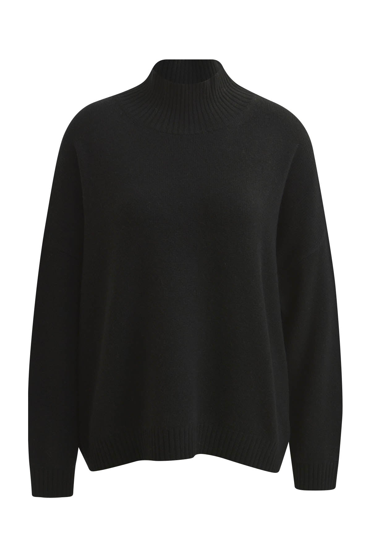 Cashmere Blend High Collar Pullover