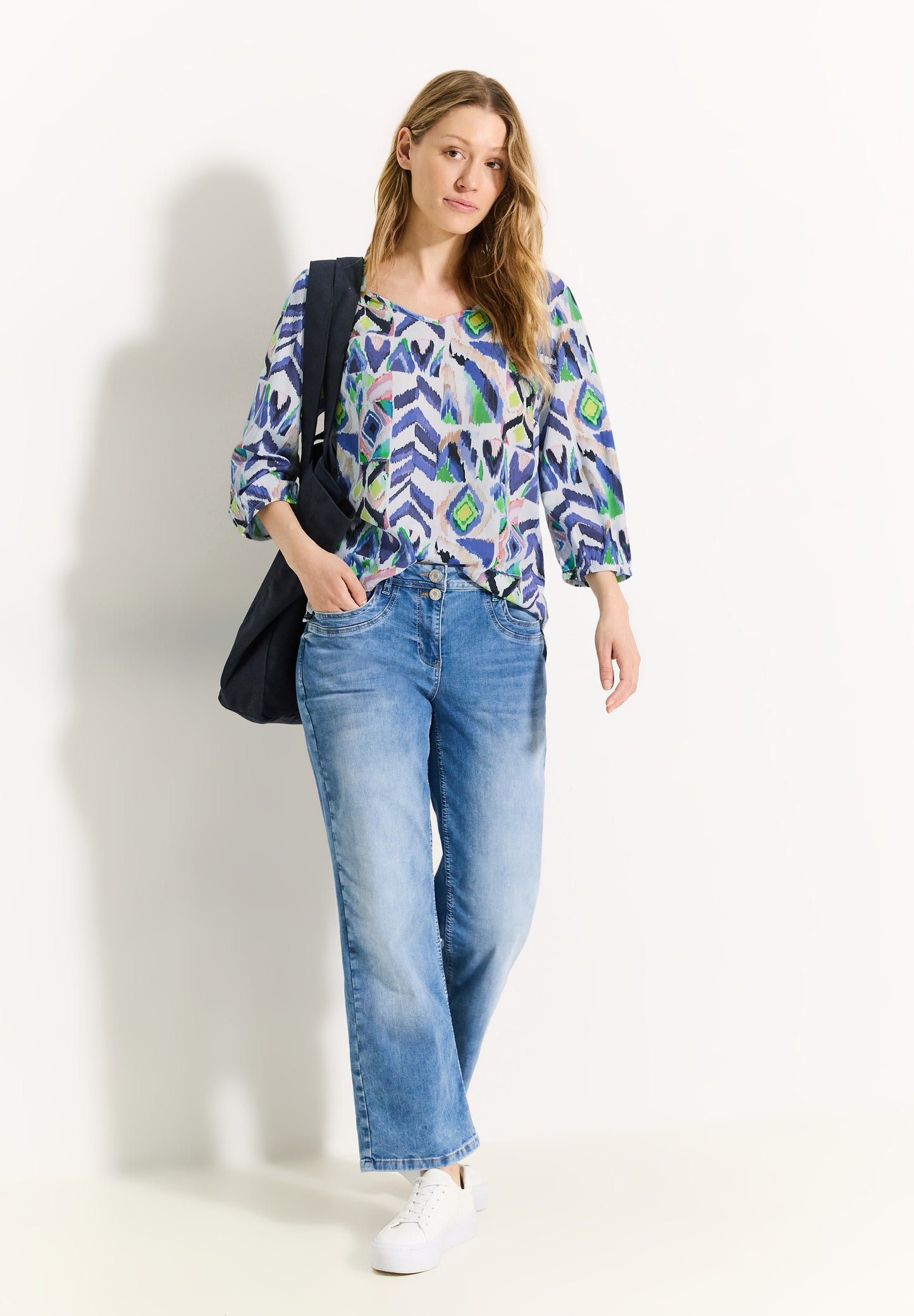 Multicolor Print Bluse