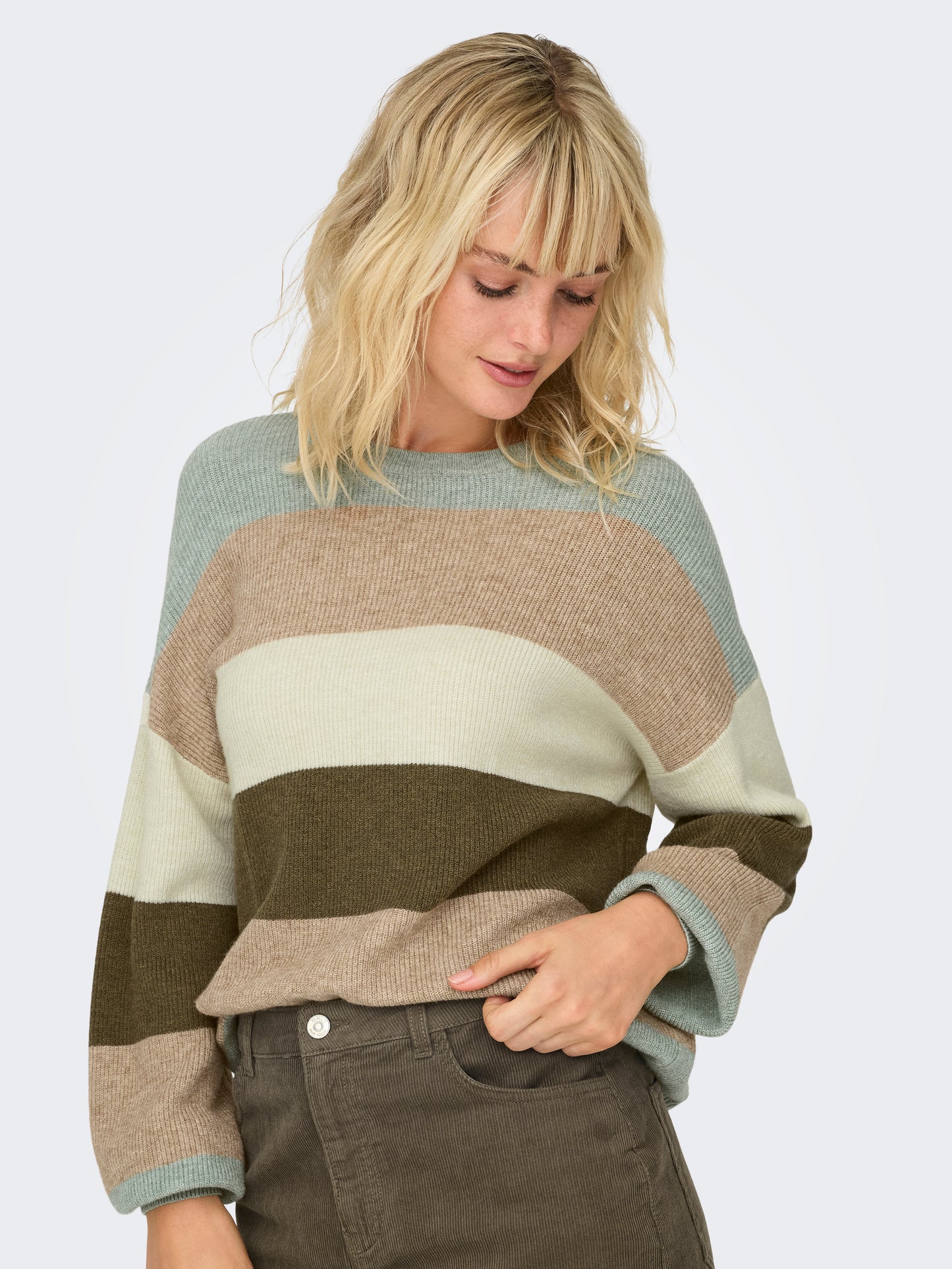 ONLATIA L/S STRIPE PULLOVER KNT NOOS