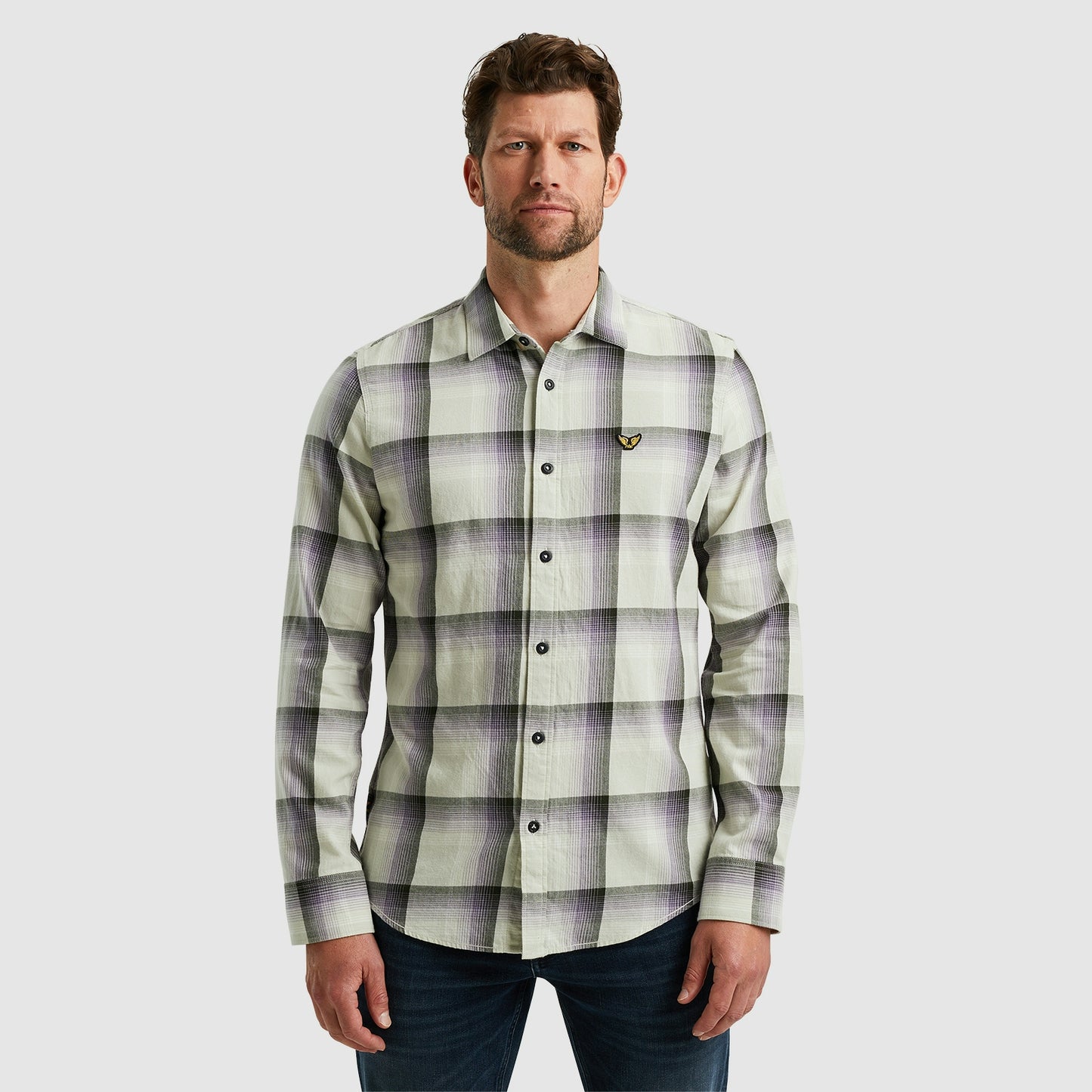 Long Sleeve Shirt Ctn Twill Check