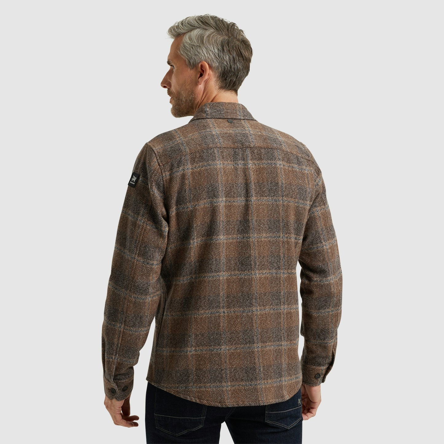 Long Sleeve Shirt Check Brushed Mouline