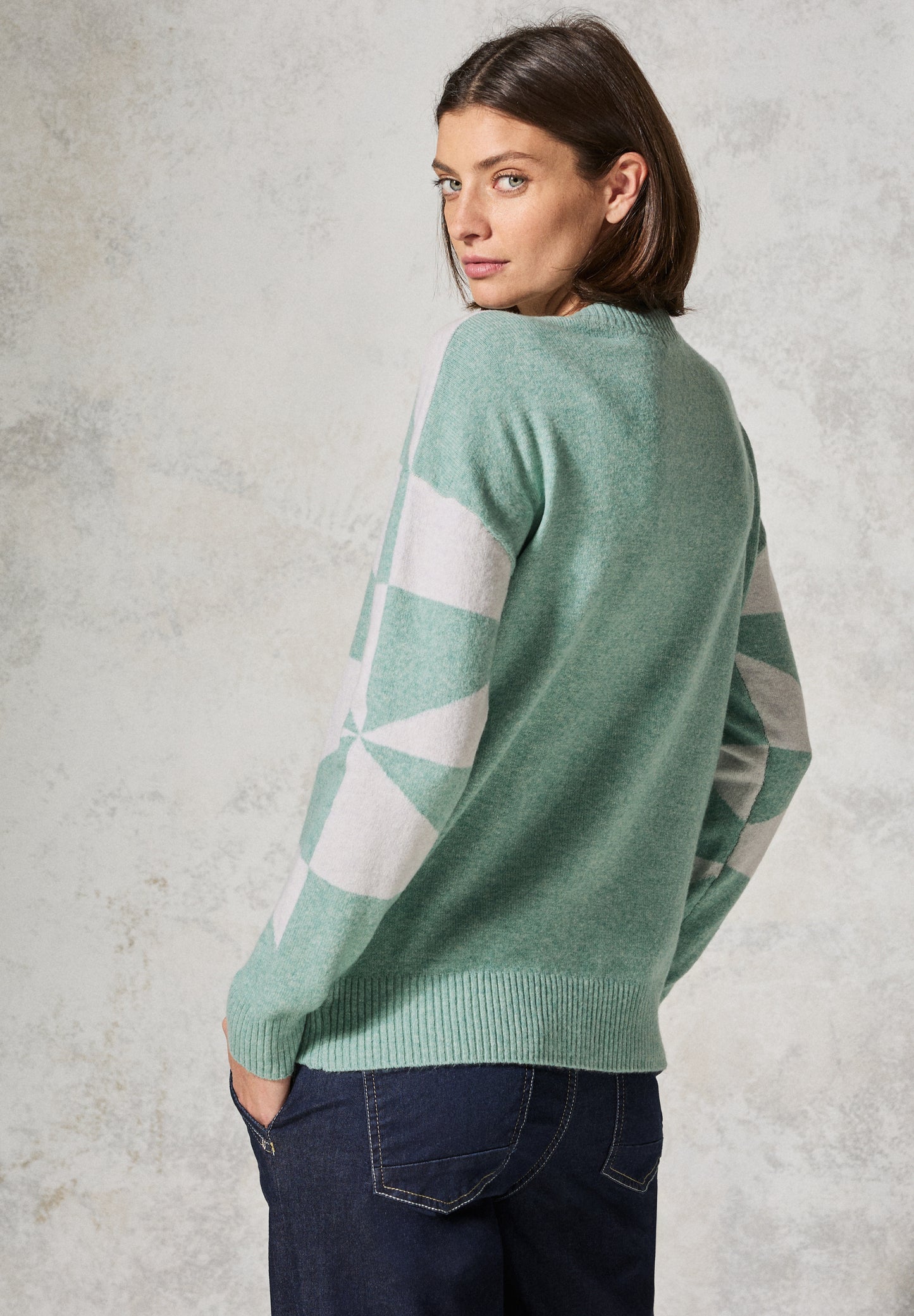 Gemusterter Pullover